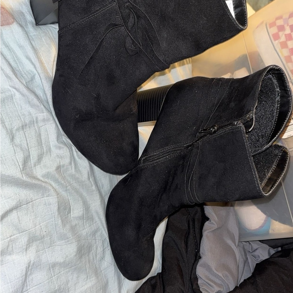 Christian Siriano Black Heeled Boots